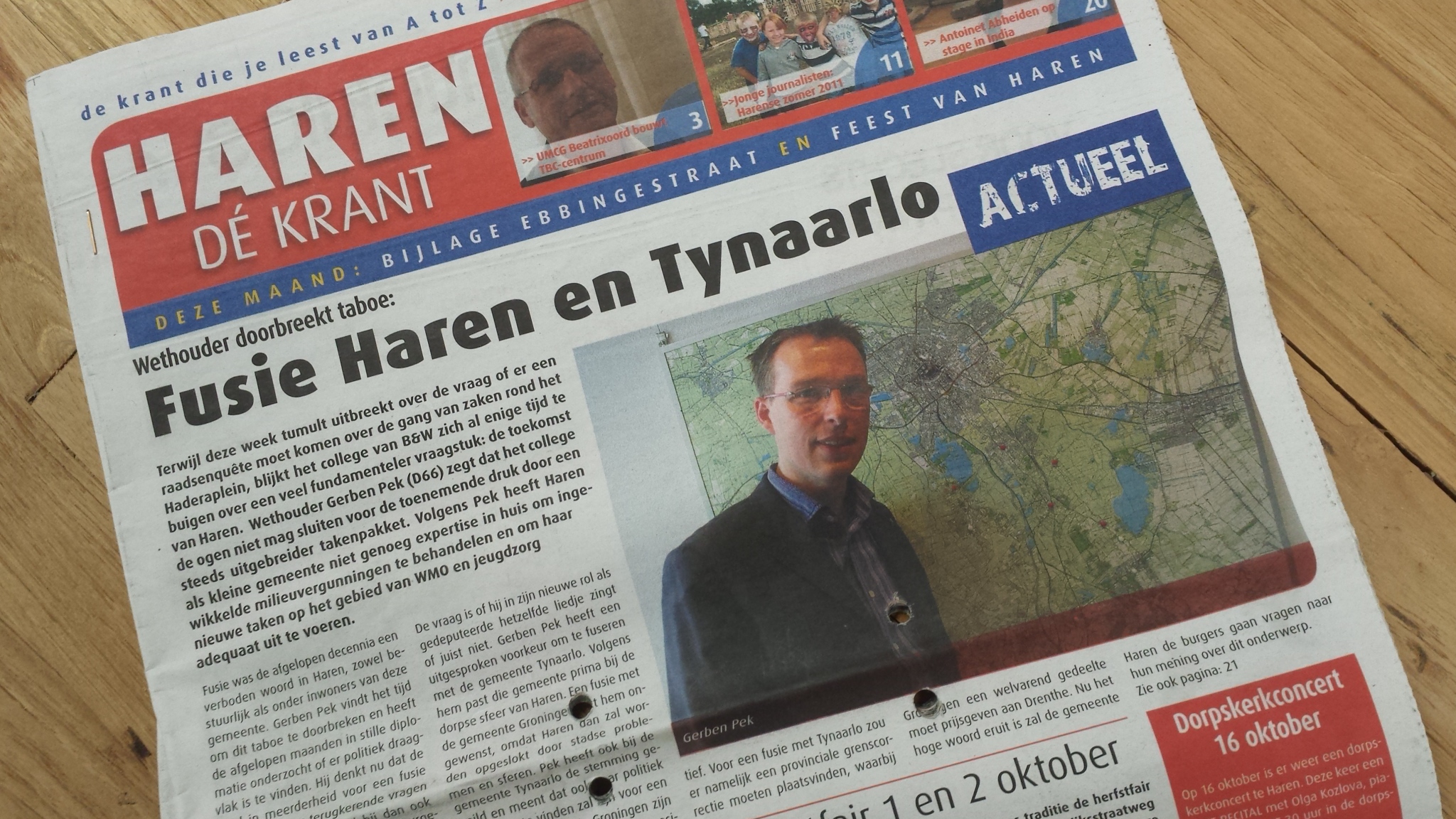 Dossier Herindeling Haren Had oudwethouder Pek in 2011 Dossier Herindeling Haren Had oudwethouder Pek in 2011